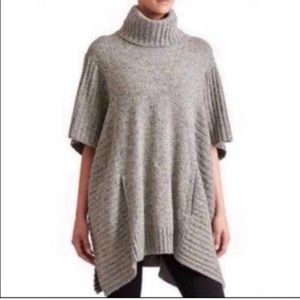 Athleta Merino Wool Poncho Oversized Sweater